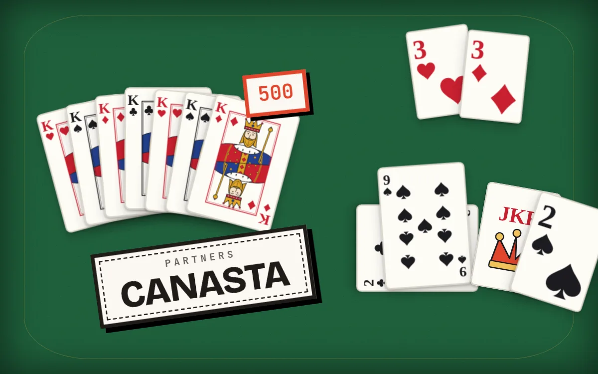 Canasta game screen on PlayNest