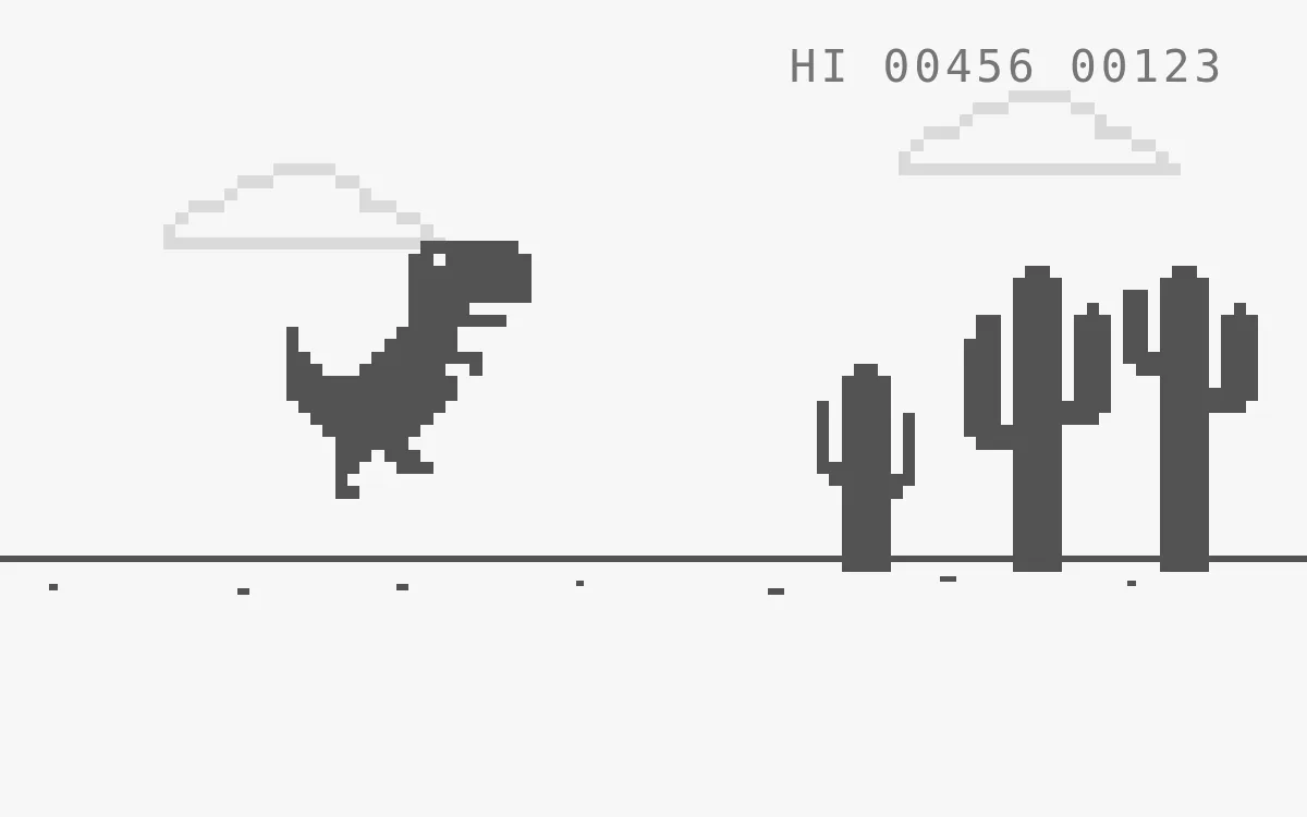 Dino Runner game screen on PlayNest