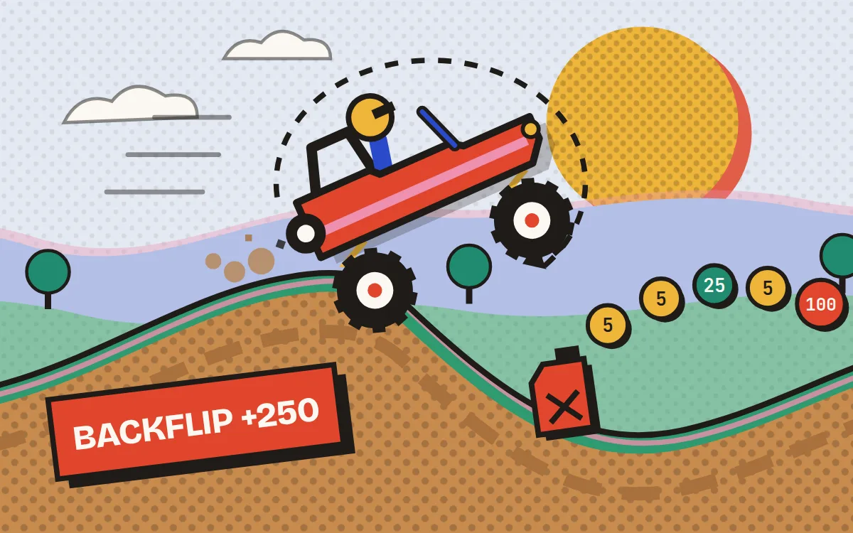Hill Climb game screen on PlayNest