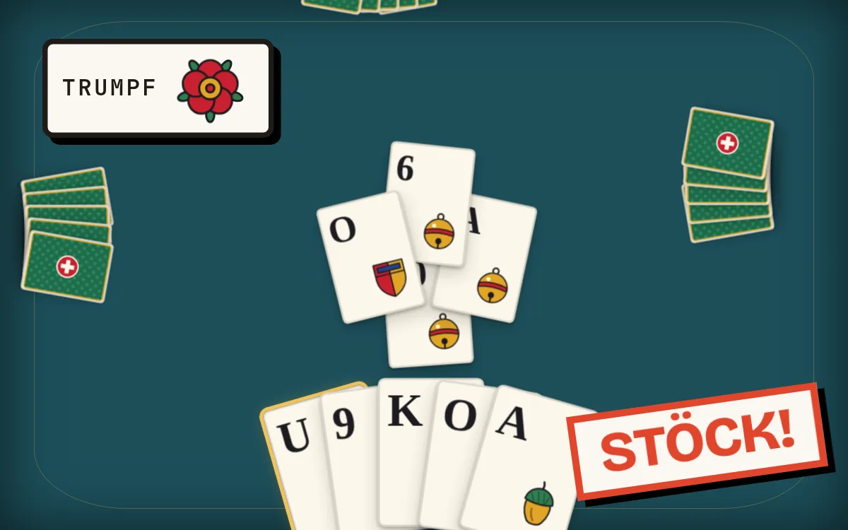 Jass: Schieber game screen on PlayNest