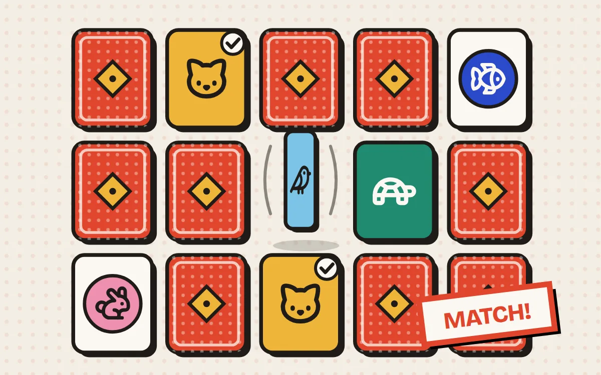Memory Match game screen on PlayNest