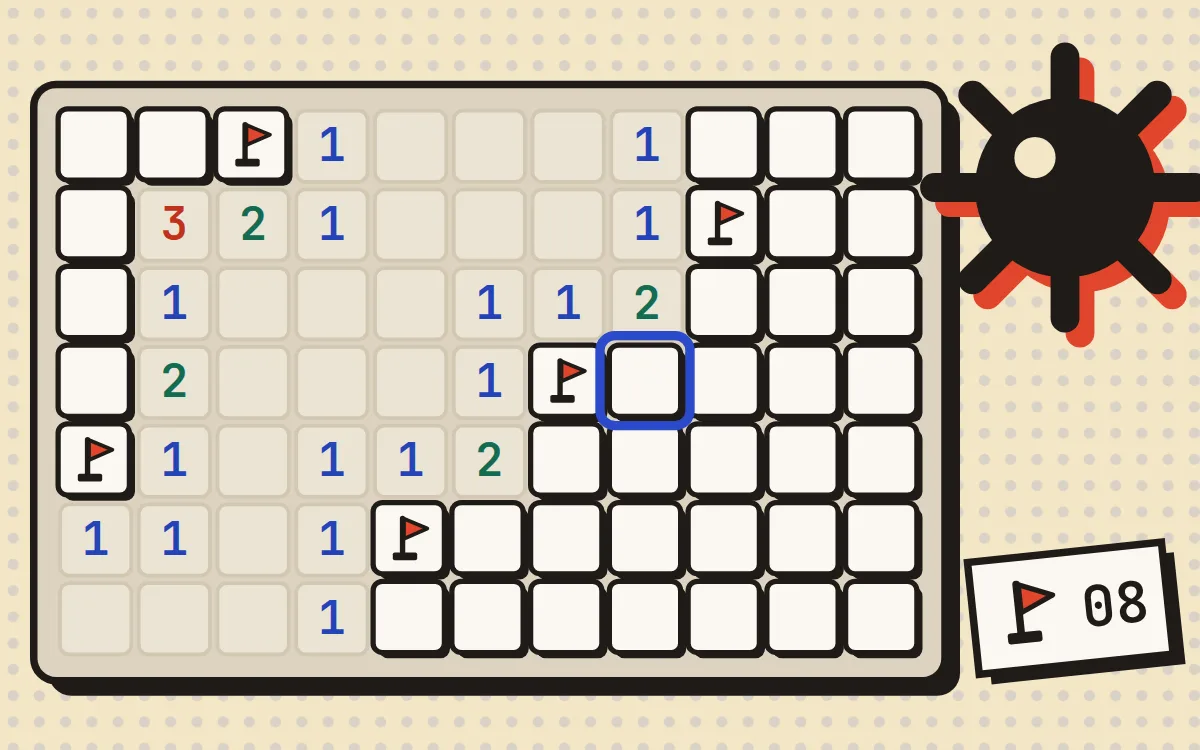 Minesweeper game screen on PlayNest