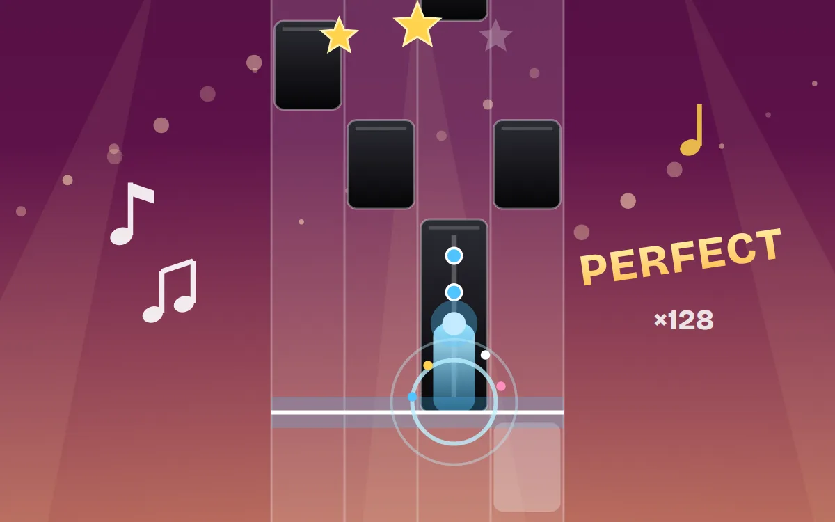 Rhythm Tap game screen on PlayNest