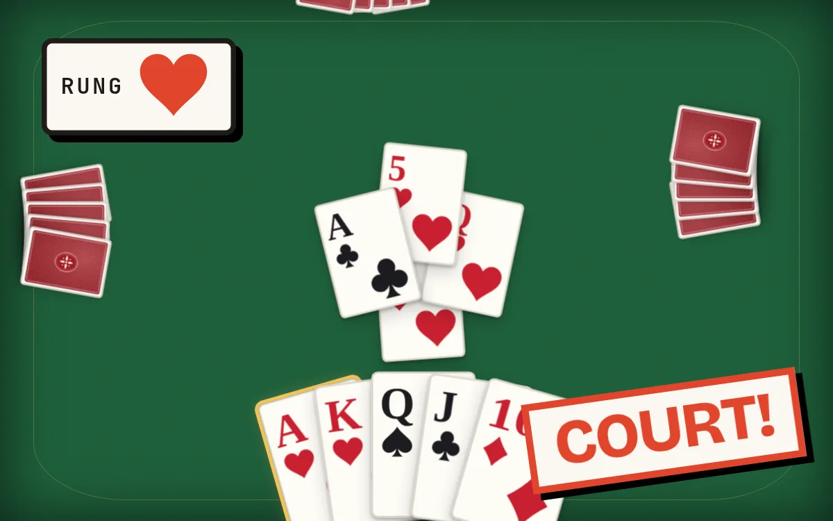 Rung: Court Piece game screen on PlayNest
