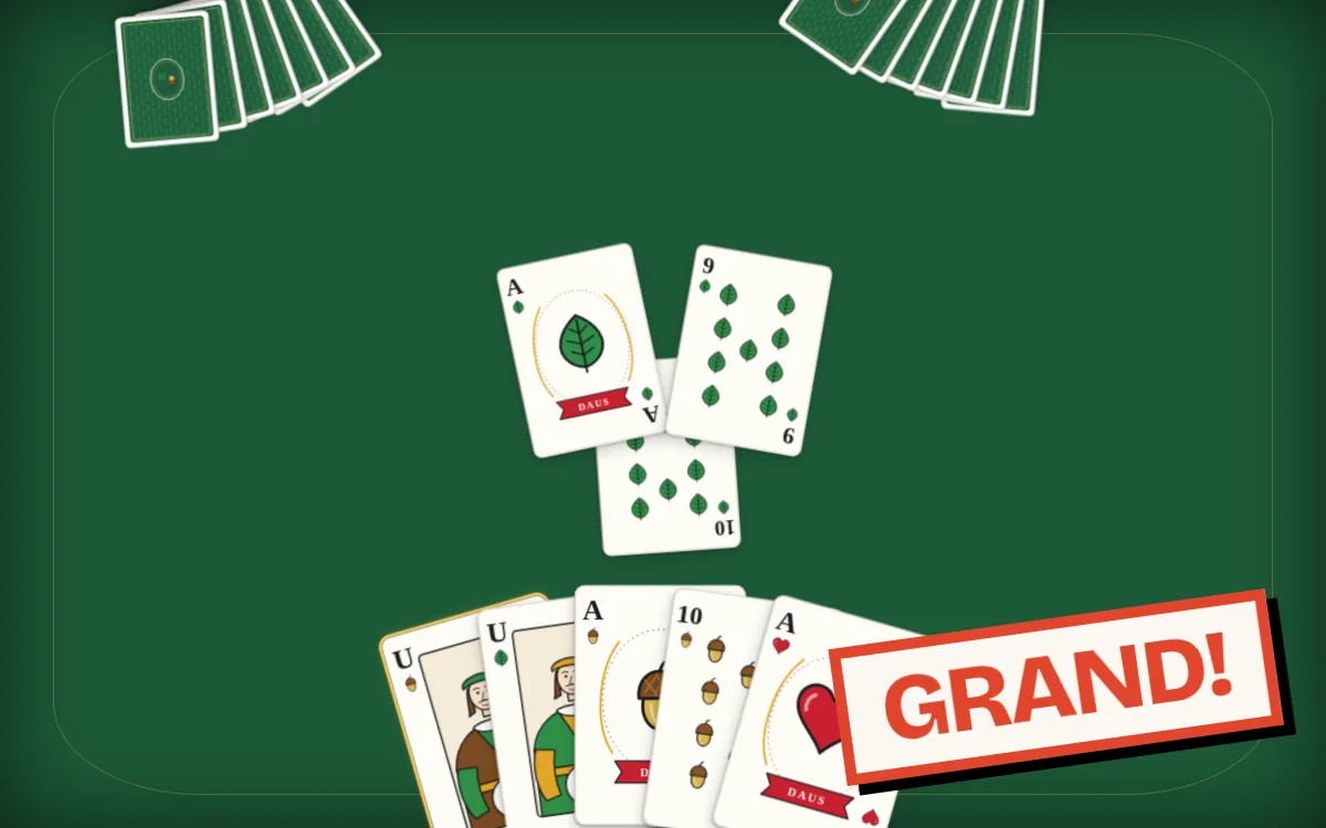 Skat game screen on PlayNest