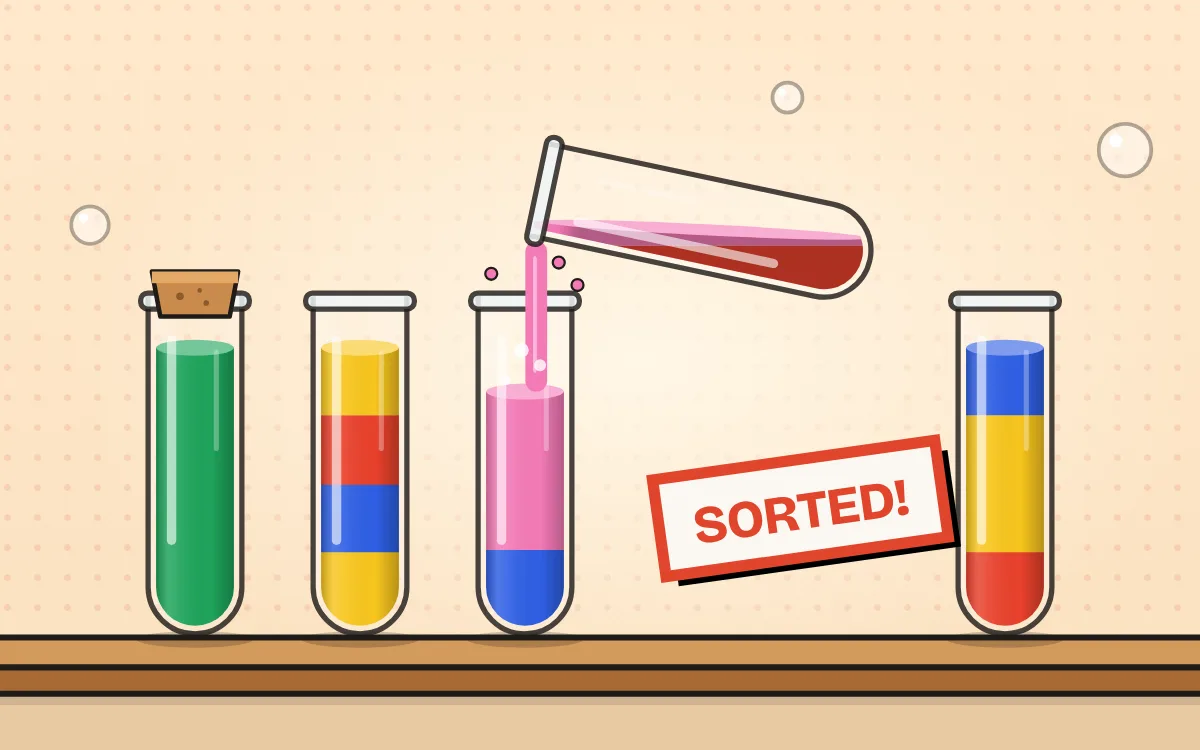 Water Sort game screen on PlayNest