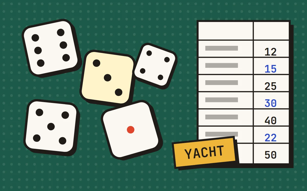 Yacht & Yatzy Dice game screen on PlayNest
